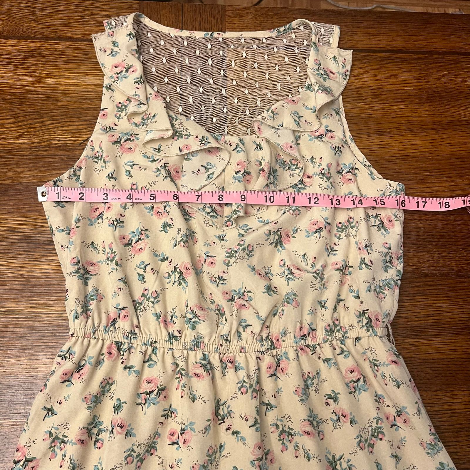 Other NWT Maurices Lightweight Mesh Ruffle Dress Medium Floral Size M / US 6-8 / IT 42-44 - 7 Thumbnail