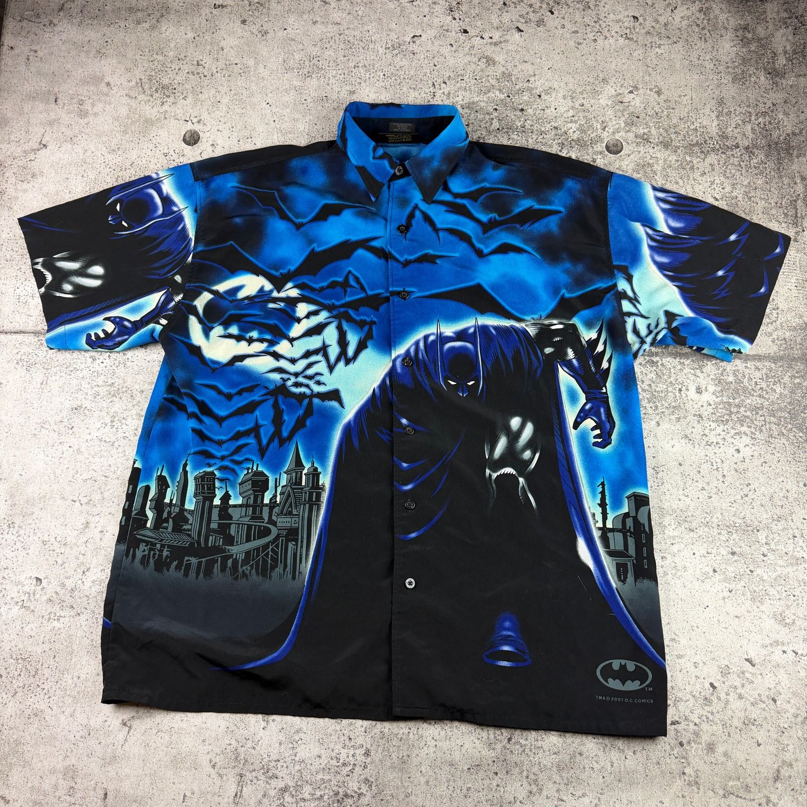 DC Comics Vintage Batman Y2K Button Up Shirt Size Large 2001 Size US L / EU 52-54 / 3 - 1 Thumbnail