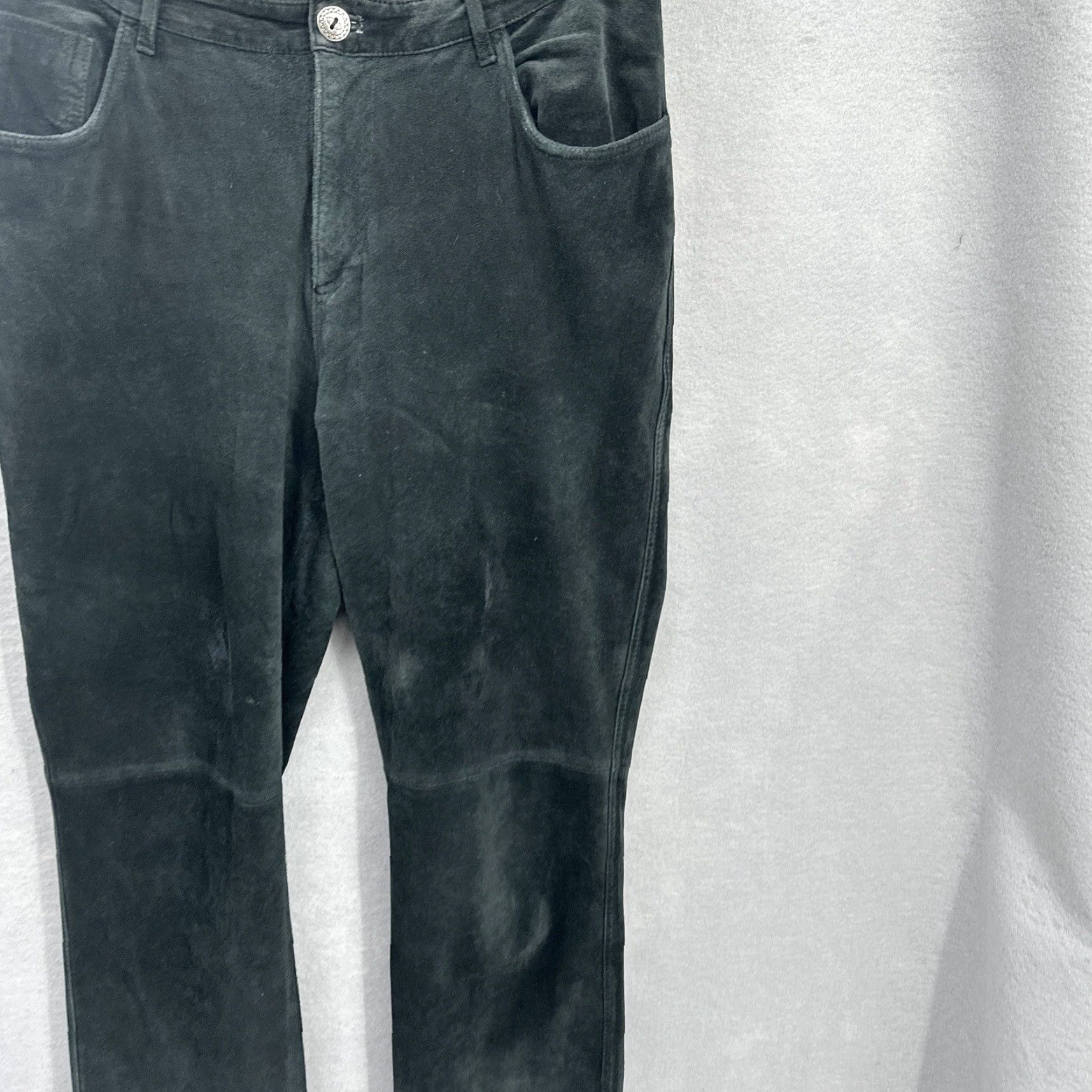 Vintage VINTAGE Chico's Pants Women Medium Black Suede Leather Hippie Southwestern 90s Y2K Size 32" / US 10 / IT 46 - 4 Thumbnail