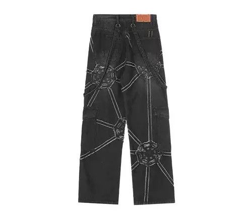 Jean West Coast Design Patch Washed Black Jeans Size US 33 - 6 Thumbnail
