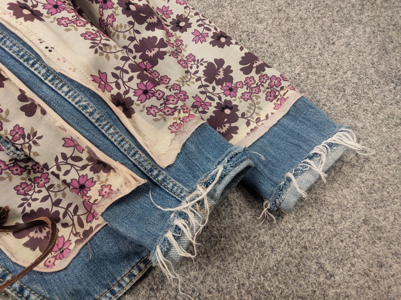 Dsquared2 Design Denim Patchwork Flower string Blazer Jacket