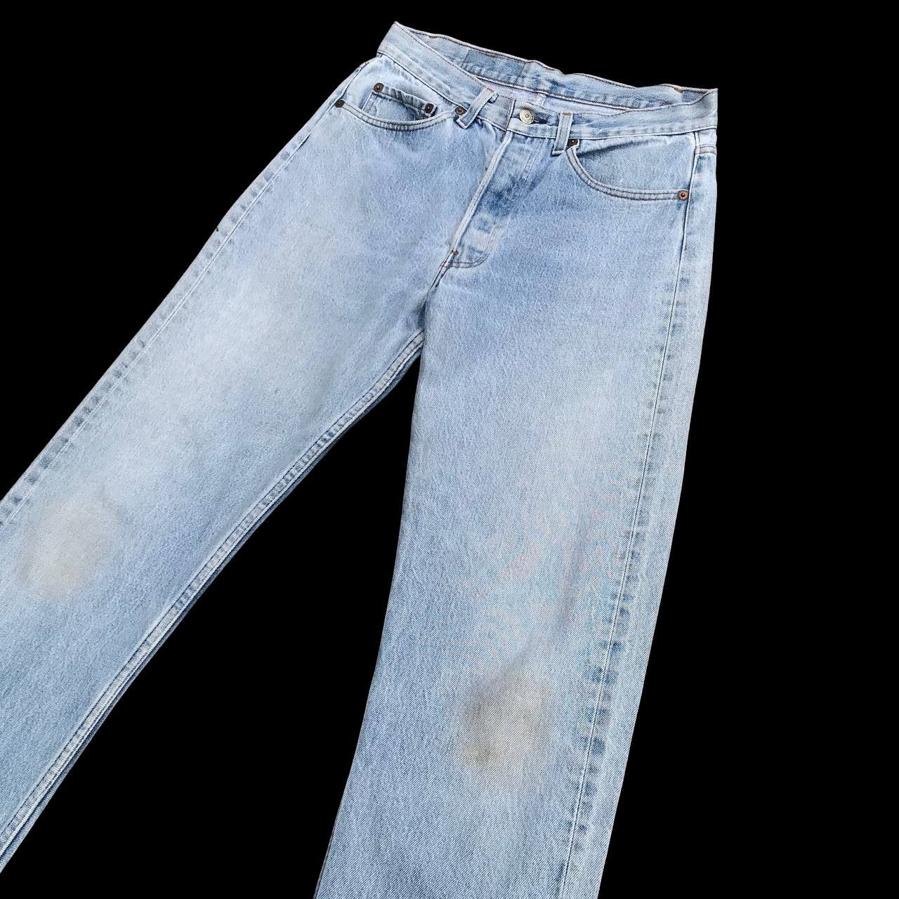 Levi's Vintage Clothing 80S Vintage Levis 501 USA lightwash dirty Stain W29x28 inch Size US 29 - 17 Thumbnail