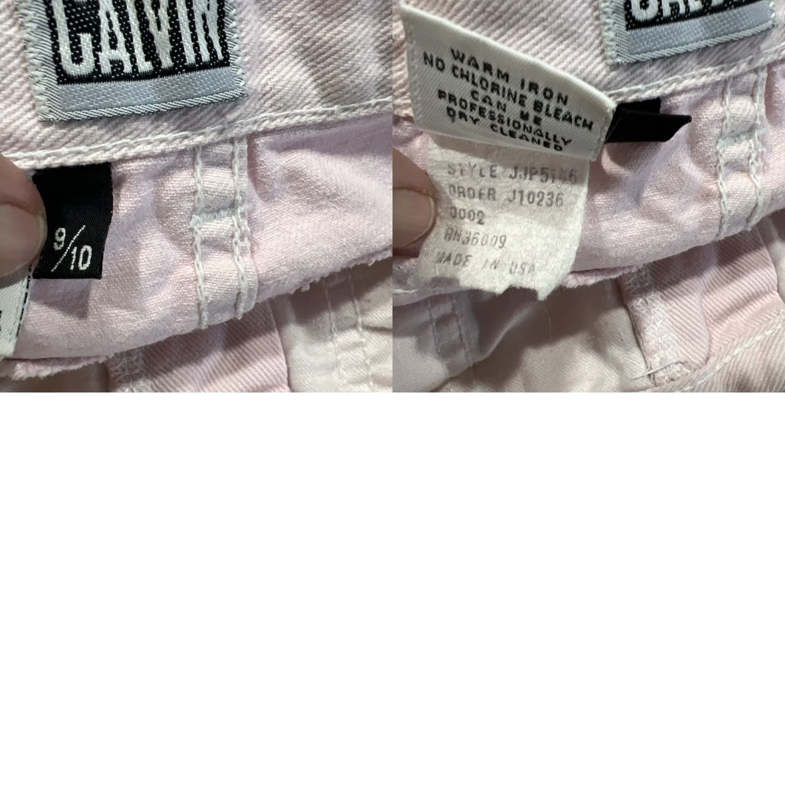 Calvin Klein VINTAGE Calvin Klein Skirt Light Pink Denim 9/10 Pockets Zipper Made USA Women Short Pencil Straight XS? Size 30" / US 8 / IT 44 - 10 Thumbnail