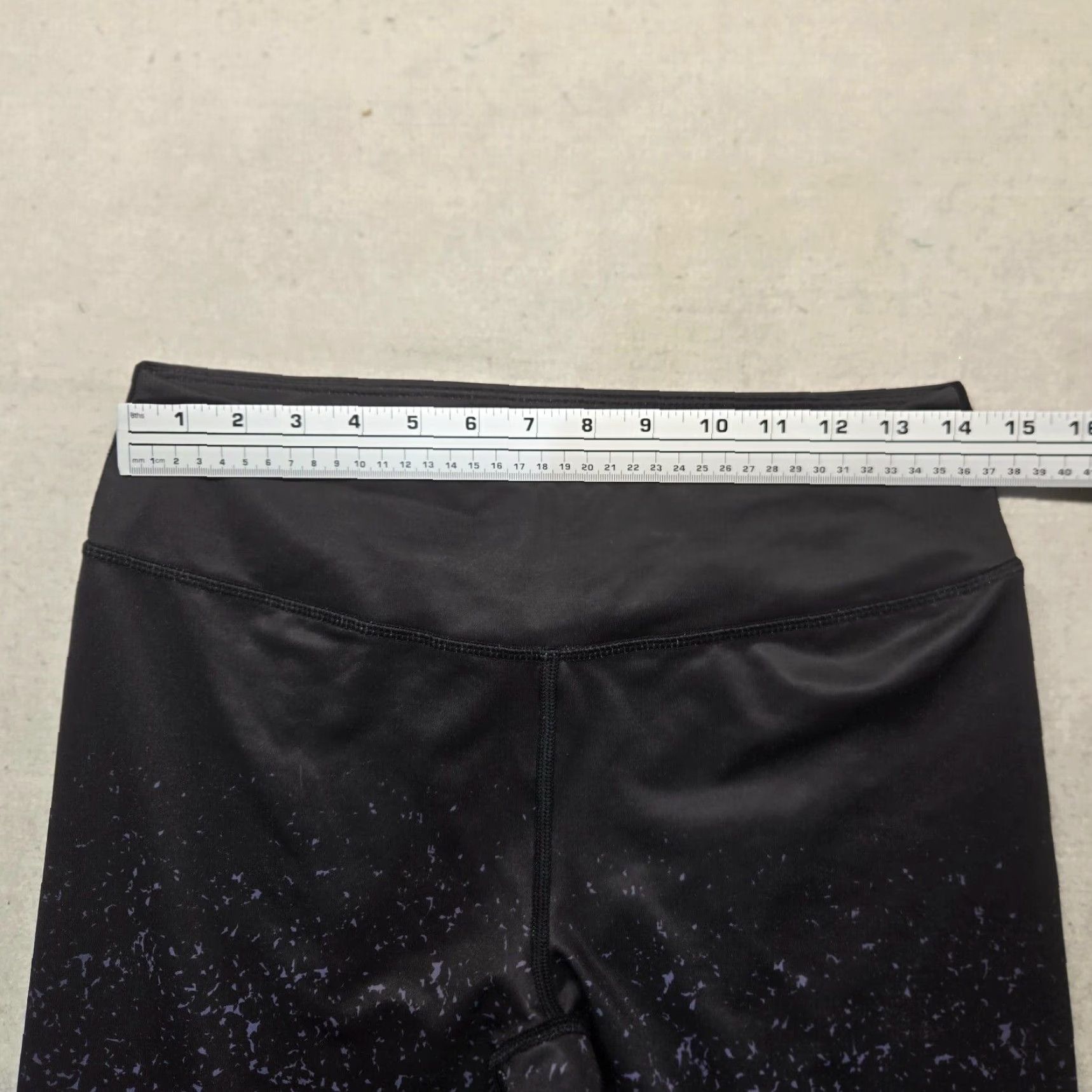 Layer 8 VINTAGE Layer 8 Qwick-Dry Workout Leggings Pants Women Adults Medium Black Geometric Activewear Size 32" / US 10 / IT 46 - 4 Thumbnail