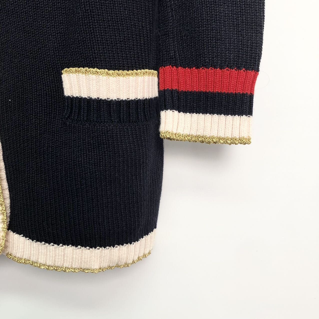 Gucci GUCCI Color Block Stripe Casual Cardigan Knitwear K26WX Size M / US 6-8 / IT 42-44 - 4 Thumbnail