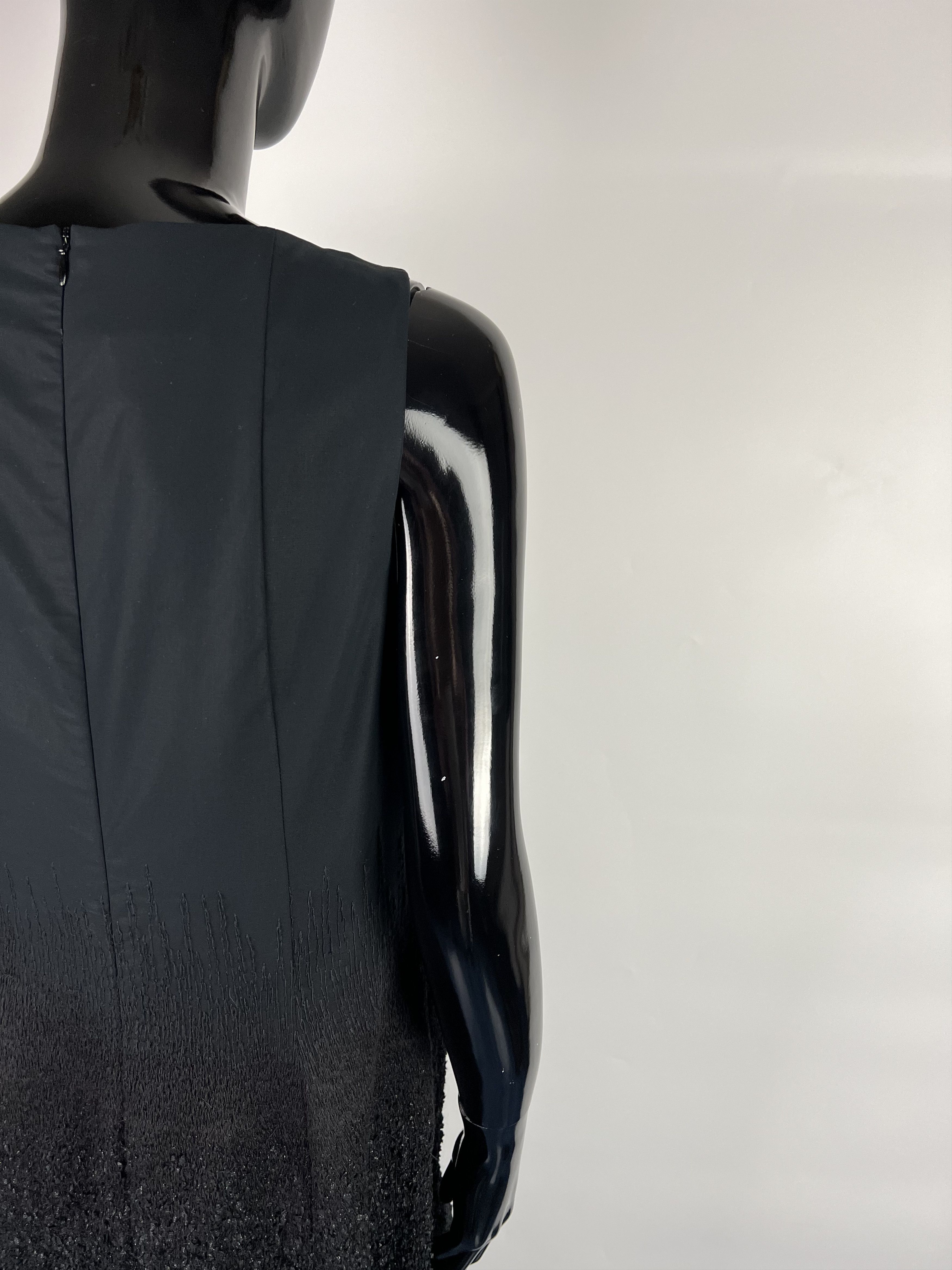 Akris Akris Black Sleeveless Knee Silk/Wool Dress Size US8 Size M / US 6-8 / IT 42-44 - 3 Thumbnail