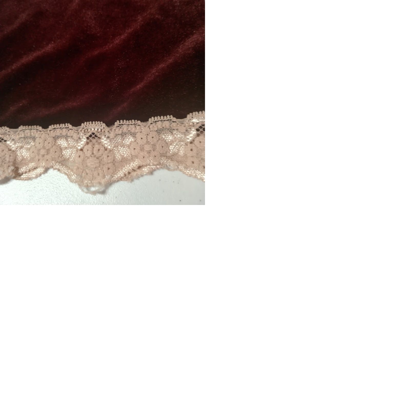 Vintage New York & Company Intimates Tank Cami Lace Trim Y2K Vintage Burgundy Tan Camisole Womens L Size L / US 10 / IT 46 - 9 Thumbnail