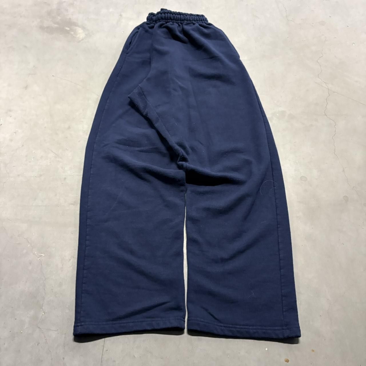 Japanese Brand × Vintage Crazy Vintage Y2K/2000s Baggy Navy Blue Sweatpants! Size US 36 / EU 52 - 2 Thumbnail