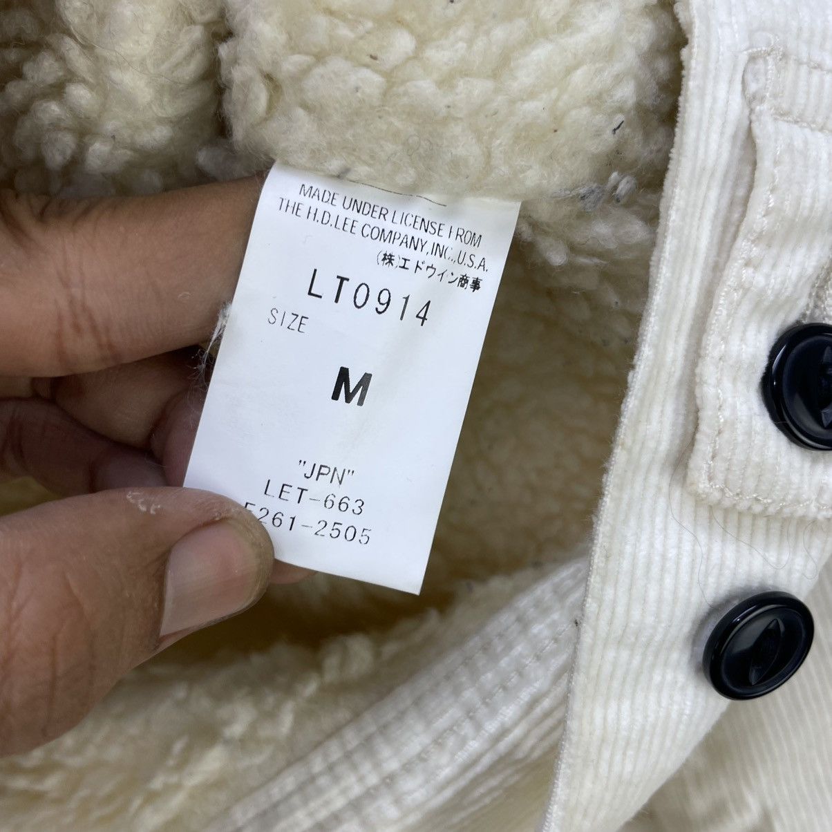Lee × Vintage 💥Vintage lee Sanforized Corduroy Sherpa Jacket Size M / US 6-8 / IT 42-44 - 6 Thumbnail