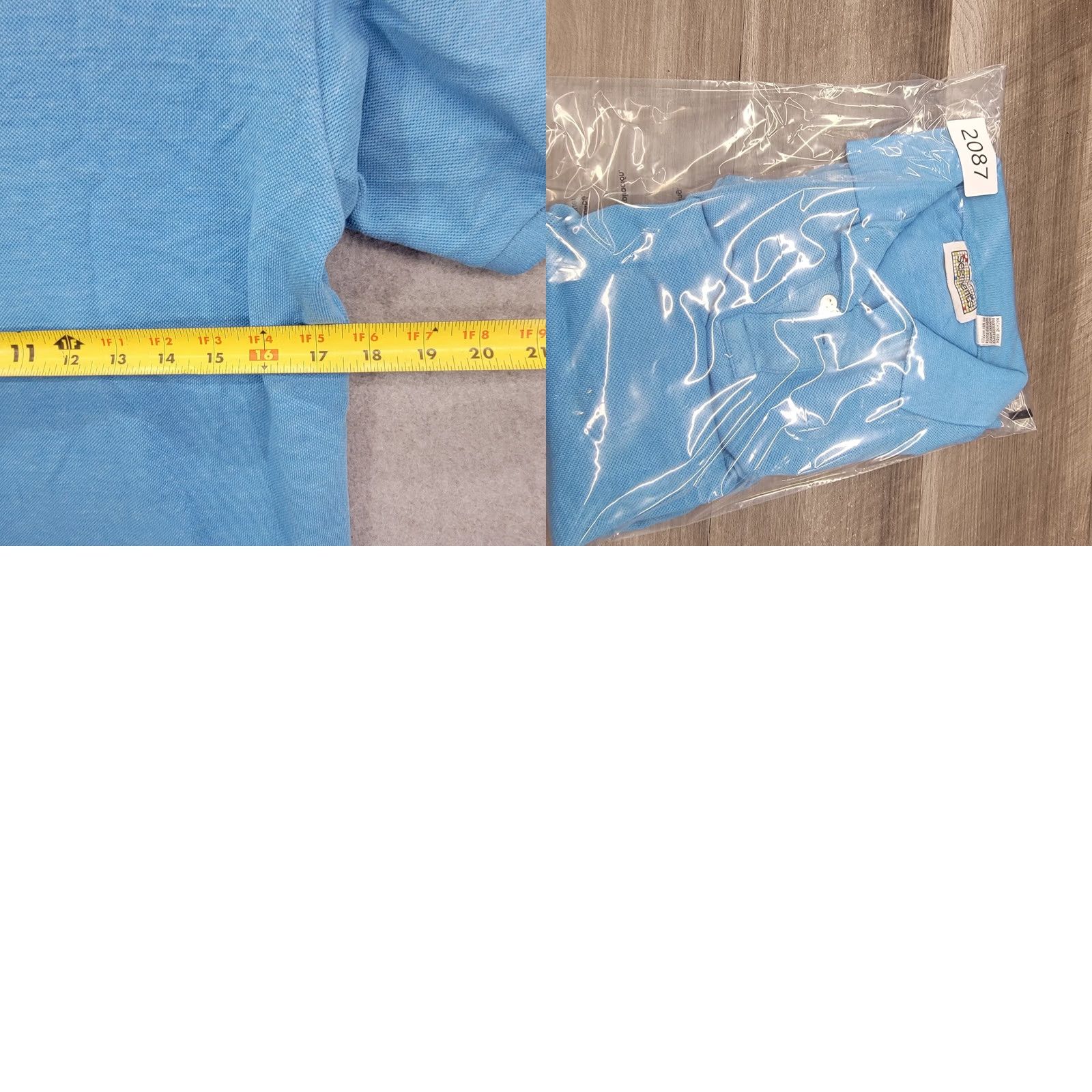 Vintage VINTAGE Segments Polo Shirt mens small short sleeve blue Single Stitch Size US S / EU 44-46 / 1 - 8 Thumbnail