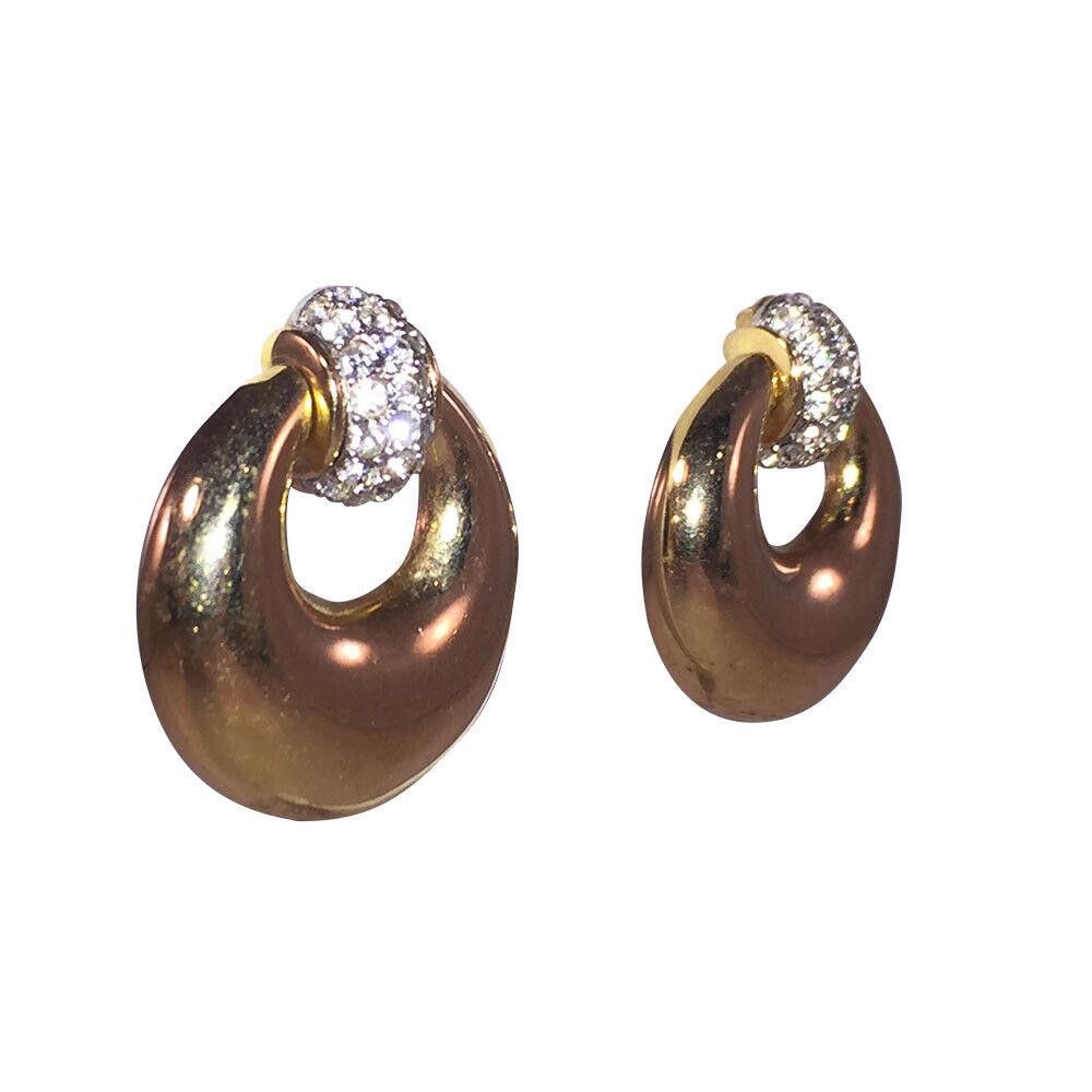 Givenchy Givenchy Rhinestone Dangle Hoop Earrings Size ONE SIZE - 2 Thumbnail