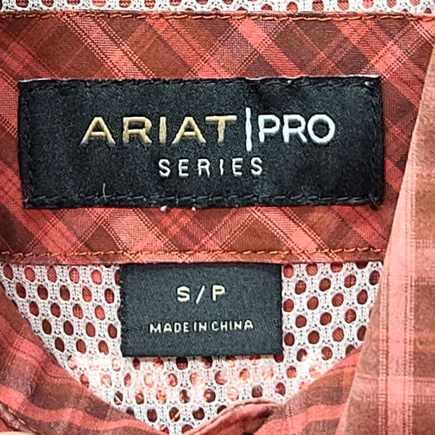 Ariat Ariat Pro Series Shirt Mens S Red Long Sleeve Button Down Collared Cowboy Western Plaid Size US S / EU 44-46 / 1 - 3 Thumbnail