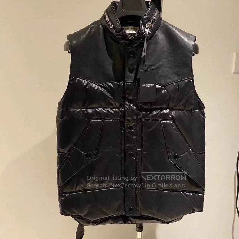 Saint Laurent Paris Saint Laurent Paris Patch Leather Vest Size US S / EU 44-46 / 1 - 1 Thumbnail