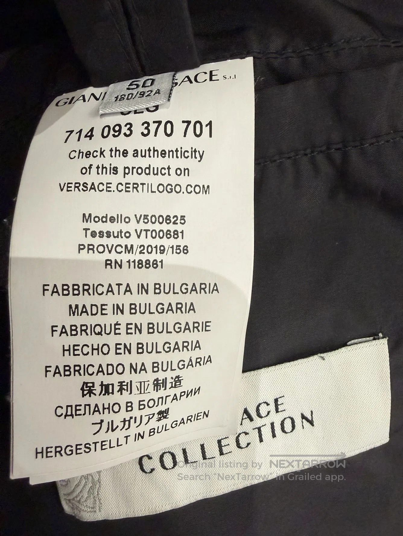 Versace Versace Men's Black Medusa Down Jacket. Size US M / EU 48-50 / 2 - 8 Thumbnail