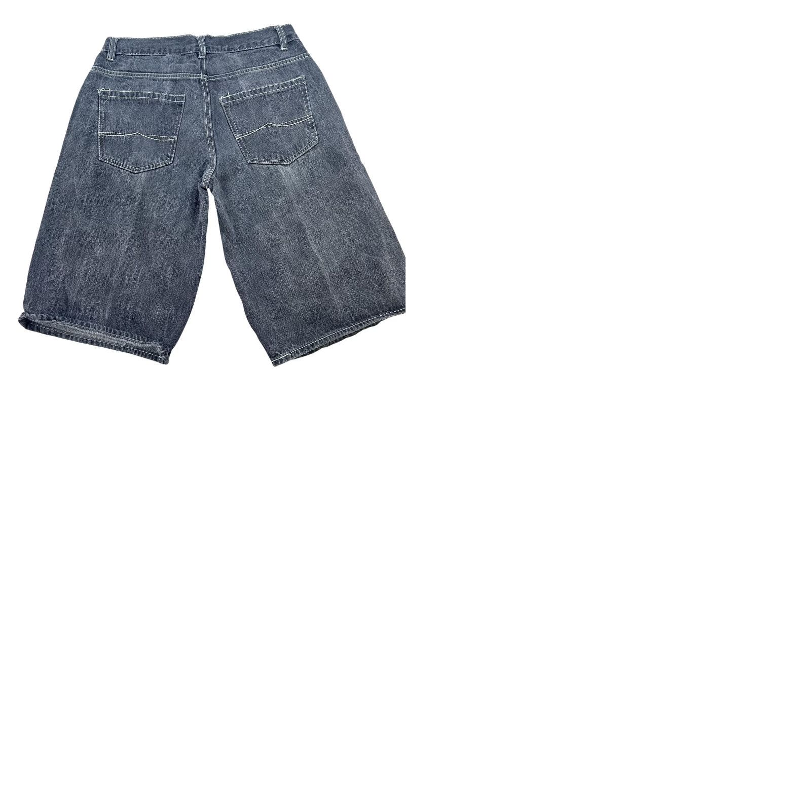 Avirex Avirex Denim Shorts Mens 32 Gray Wash 5-Pocket Bermuda Streetwear Waist 32 Inseam 12 Flat Front Cotton Denim Casual Relaxed Pockets Mens Size US 32 / EU 48 - 9 Thumbnail