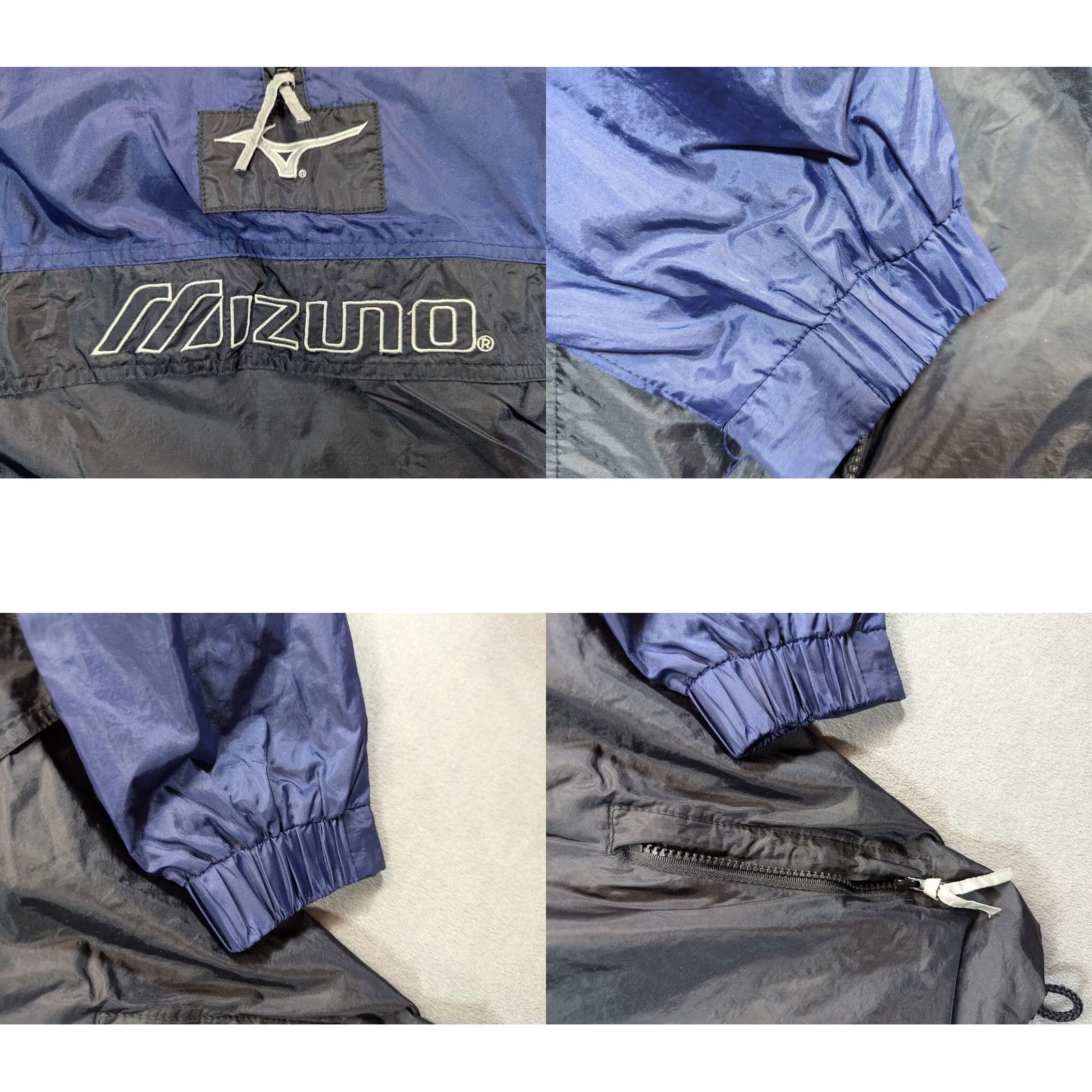 Mizuno Mizuno Windbreaker Hooded Training Black Blue size XL Mens Size US XL / EU 56 / 4 - 8 Thumbnail