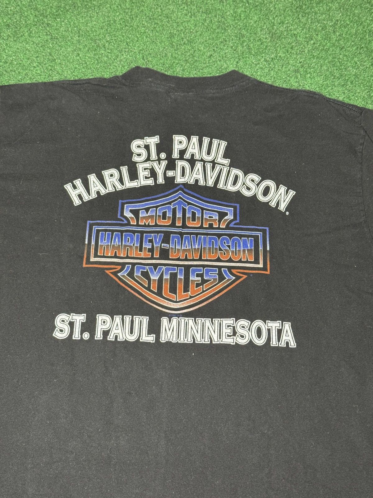 Harley Davidson × Vintage Vintage 90s Harley Davidson St Paul Minnesota Biker T Shirt Size US XL / EU 56 / 4 - 6 Thumbnail