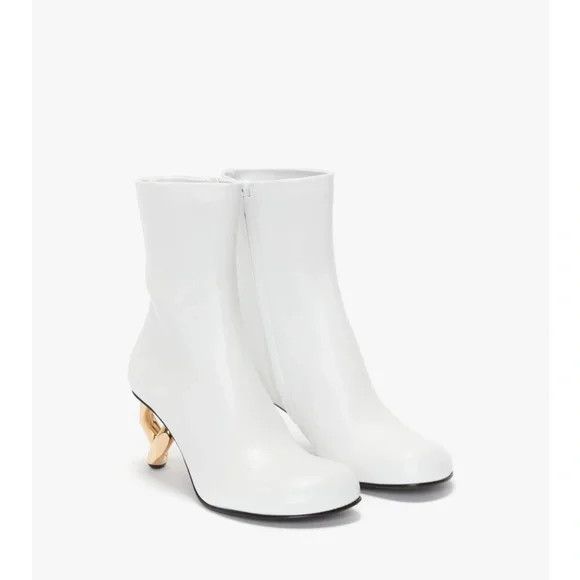 JW Anderson o1mle0325 Chain Ankle Boots in White Size US 6 / IT 36 - 3 Thumbnail