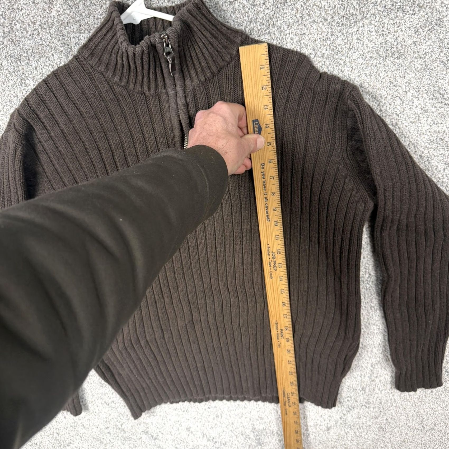 Old Navy Vintage Old Navy Sweater Mens L Brown 1/4 Zip Mock Neck Knit Earthy Gorpcore Size US L / EU 52-54 / 3 - 2 Thumbnail