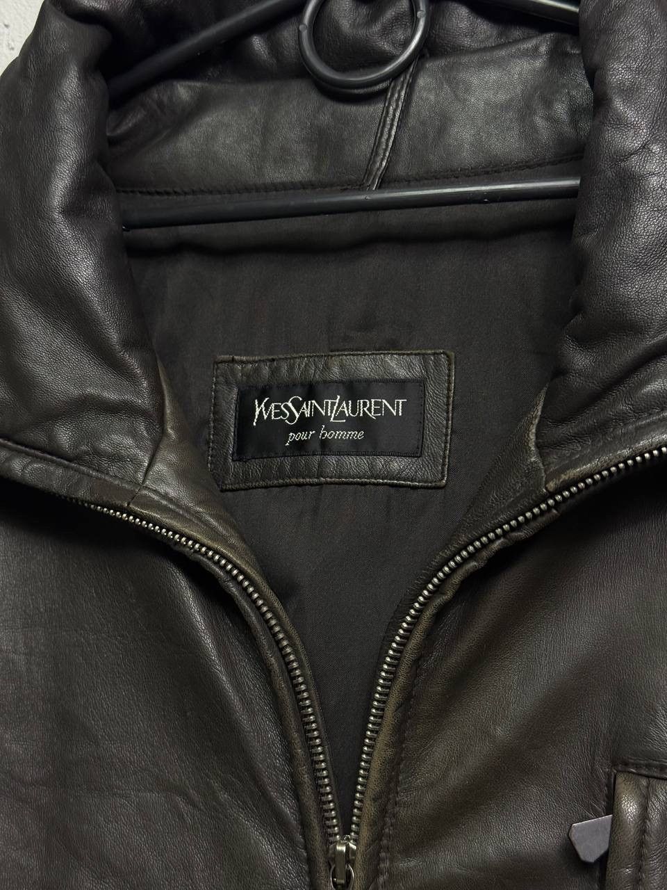 Yves Saint Laurent Vintage Rare Yves Saint Laurent Leather Jacket 90s Size US L / EU 52-54 / 3 - 4 Thumbnail