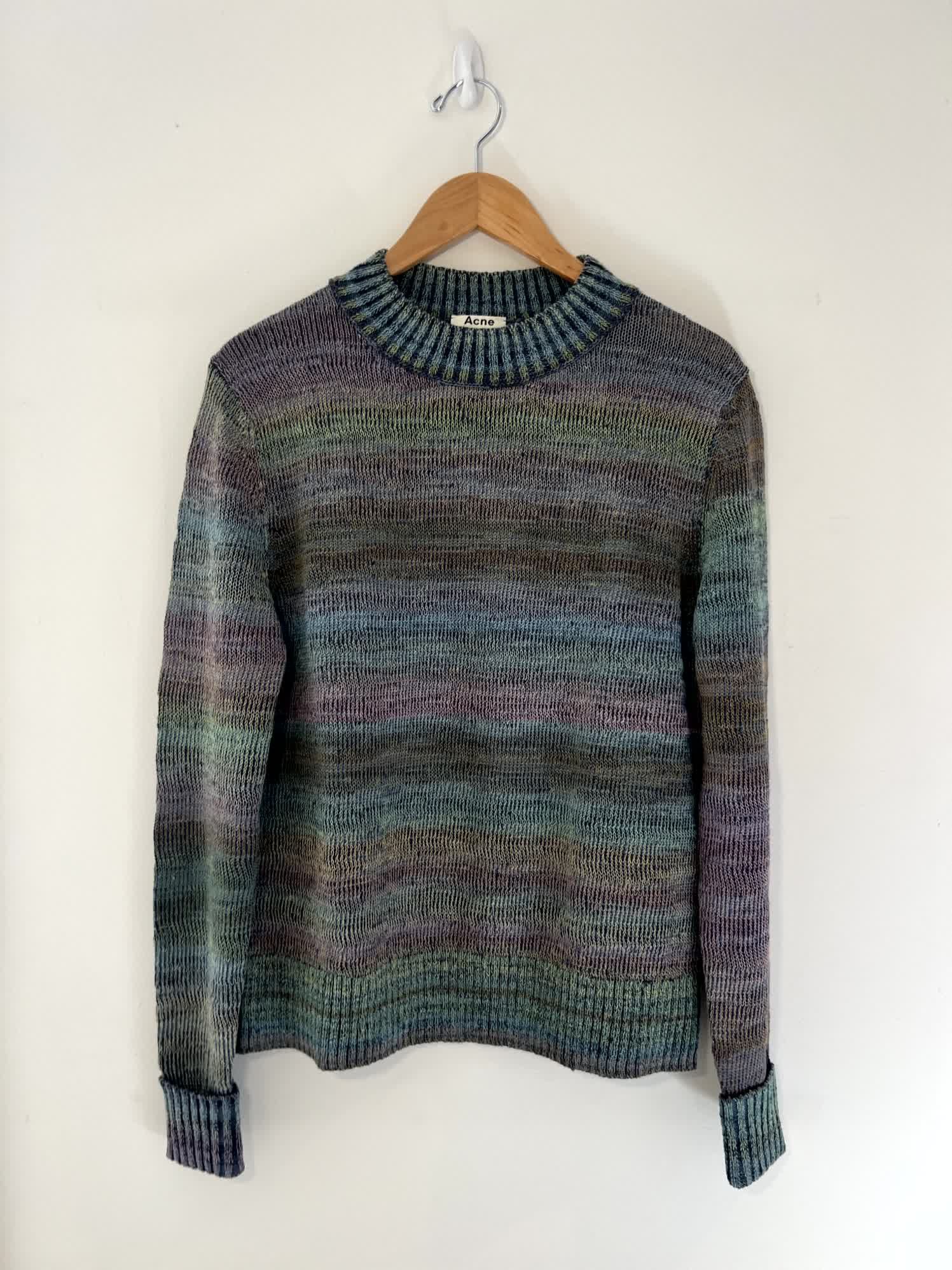 Acne Studios レインボーニット Acne Studios FW19 Multi Knit Sweater Rainbow Gradient FN-WN