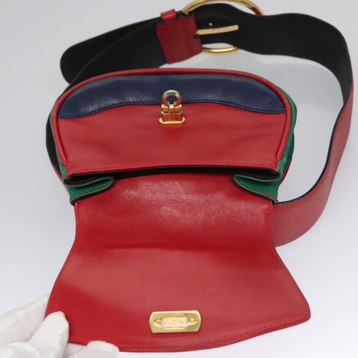 Salvatore Ferragamo Salvatore Ferragamo Gancini Waist Bag Leather Red Size ONE SIZE - 10 Thumbnail