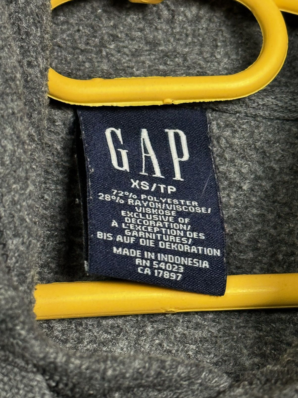 Gap Hoodie Fleece Gap Y2K Size Xs-S Size US XS / EU 42 / 0 - 8 Thumbnail