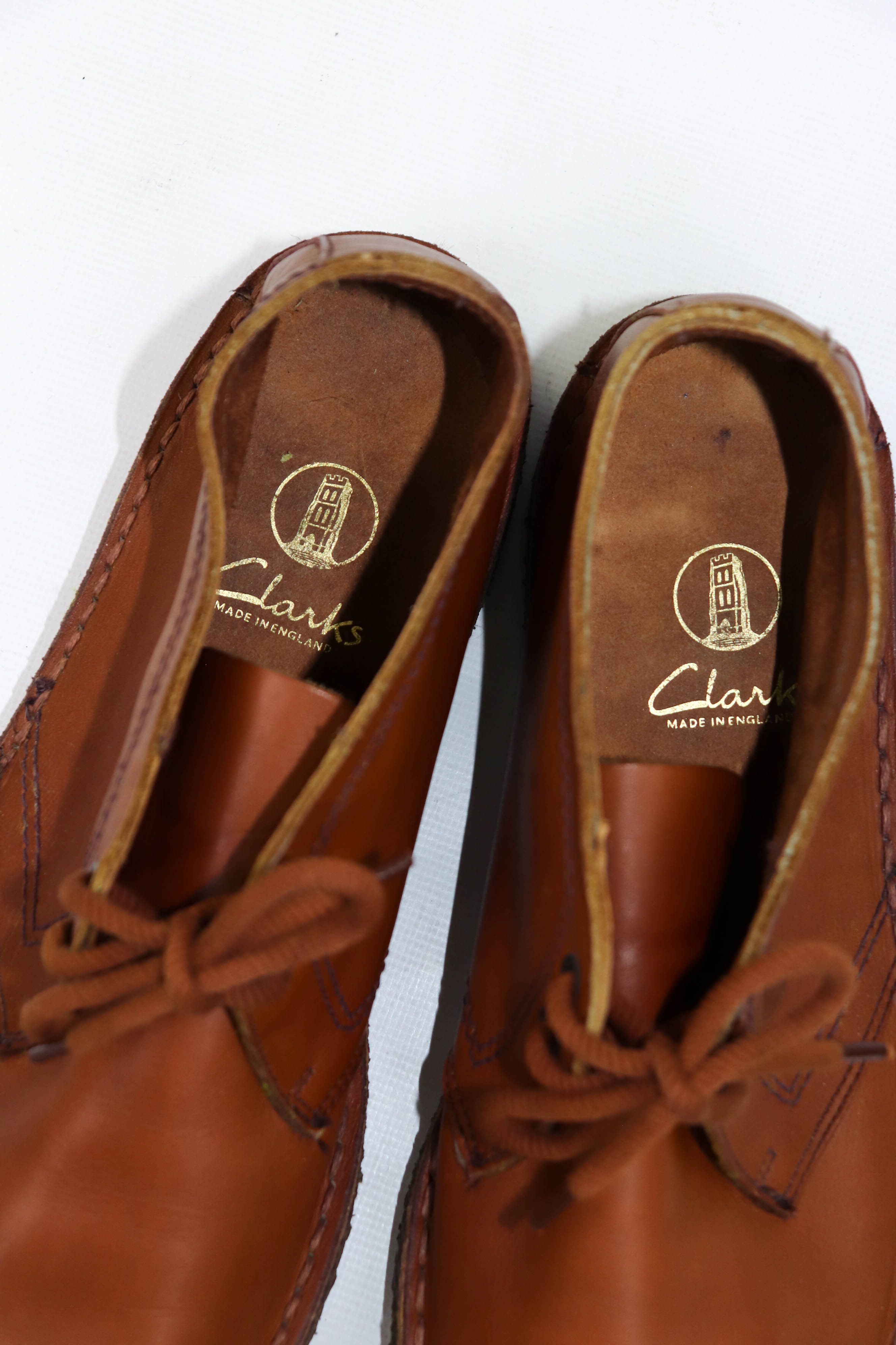 Clarks Clarks Made in England Tan Leather Low Desert Boots Size US 9.5 / EU 42-43 - 10 Thumbnail