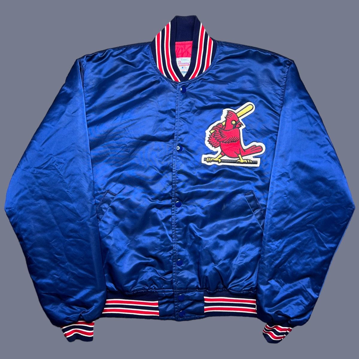 Vtg 80s 90s St Louis Cardinals MLB Baseball USA Starter Satin Bomber Jacket  L