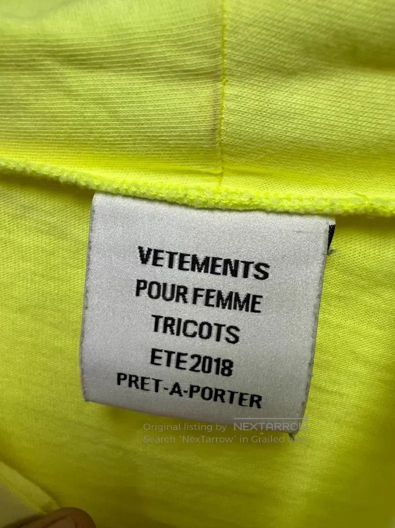 Vetements VETEMENTS Fluorescent Yellow Sweatshirt Size US M / EU 48-50 / 2 - 4 Thumbnail