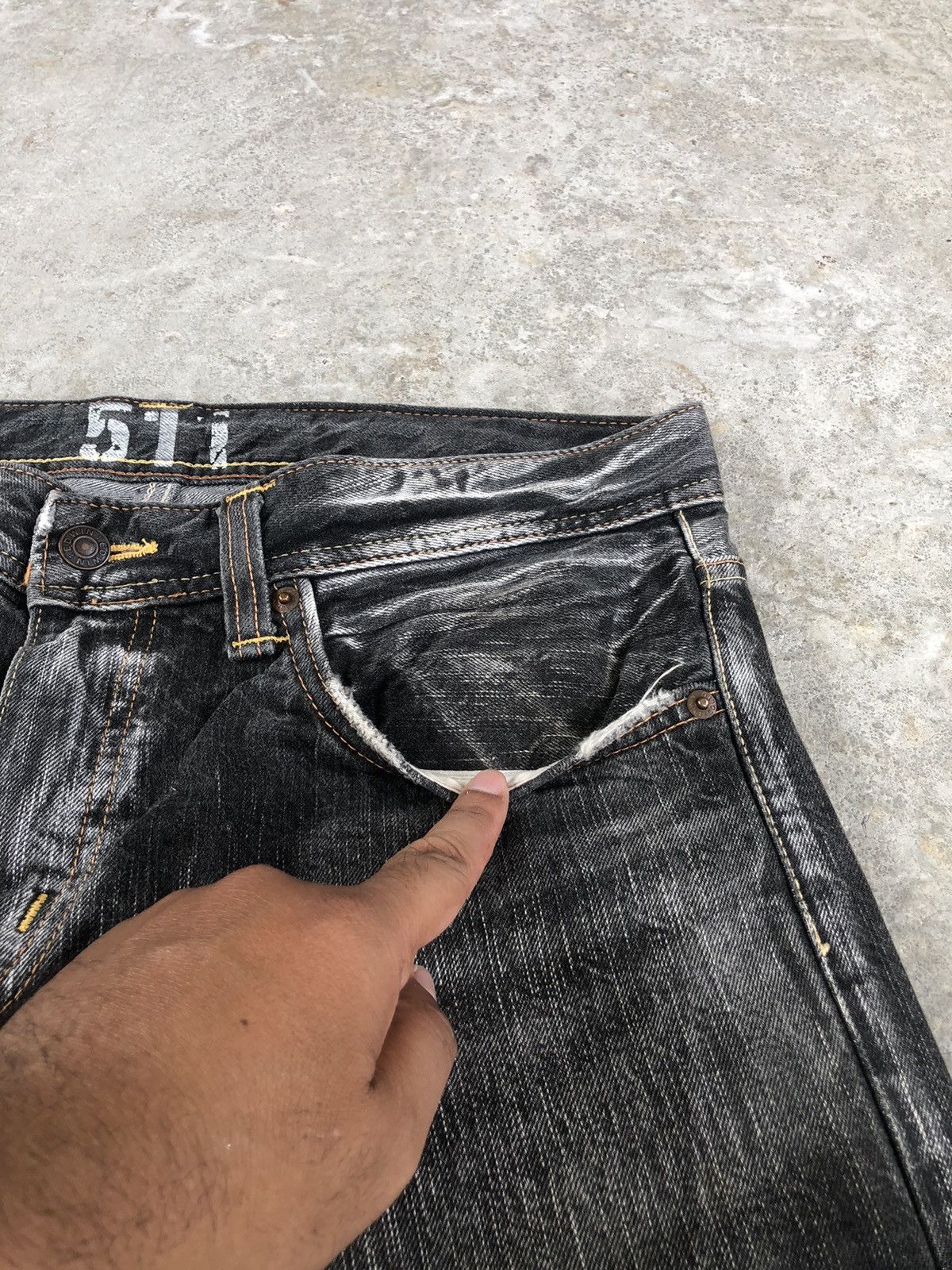 Edwin Japanese Edwin Flared Jeans Distressed Jeans 511 Size US 33 - 15 Thumbnail