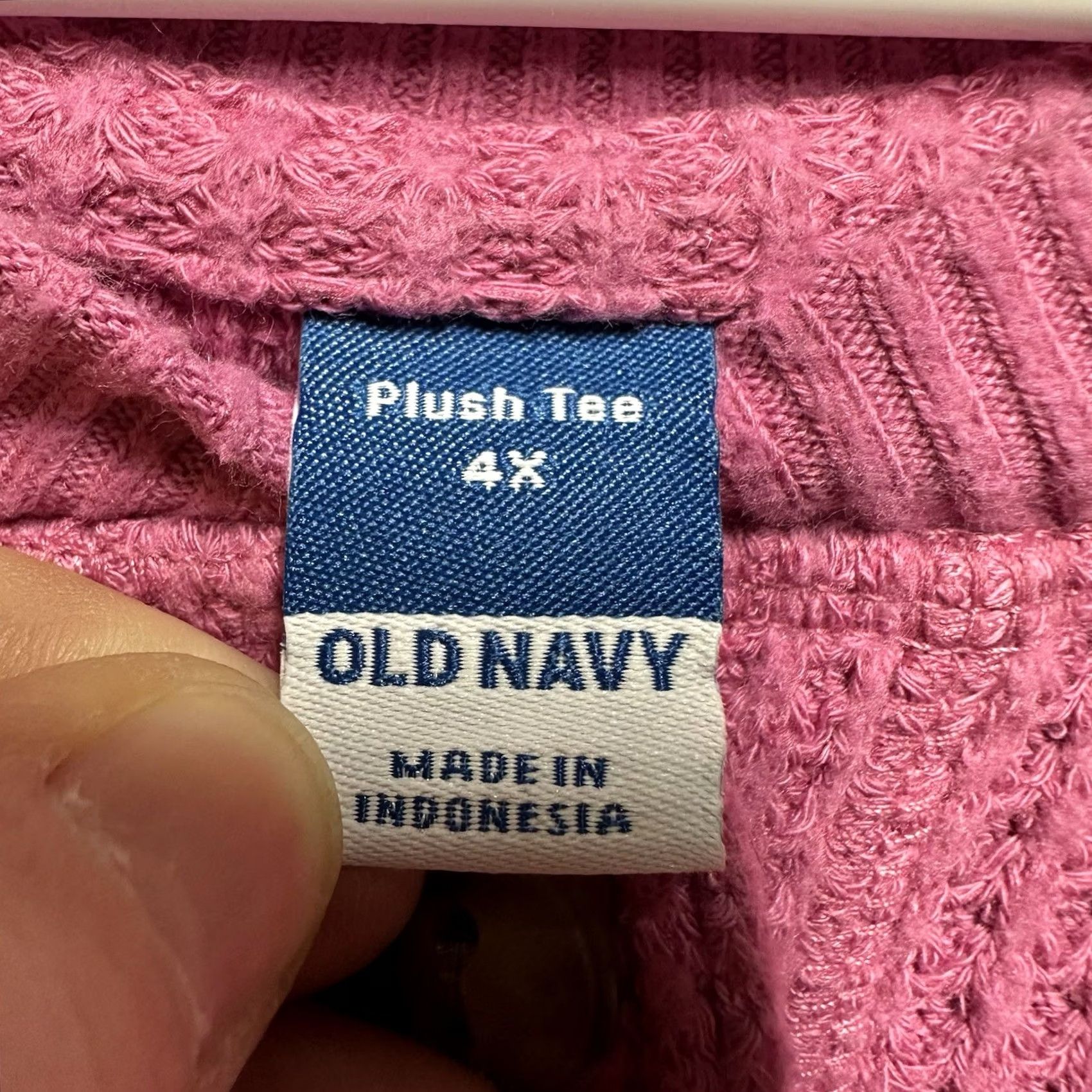 Old Navy Old Navy Shirt Womens 4X Pink Waffle Knit Henley Plush Tee Thermal Cozy EUC Size XXL / US 16-18 / IT 52-54 - 4 Thumbnail