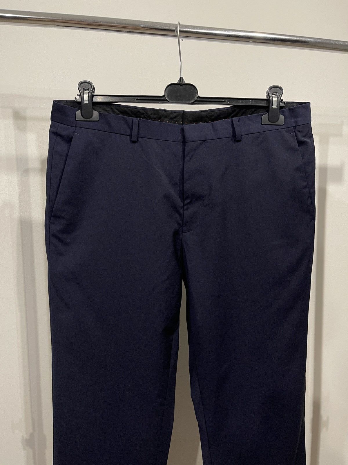 Hugo Boss HUGO BOSS men’s trousers classic wool dark blue pants Size 42L - 2 Thumbnail
