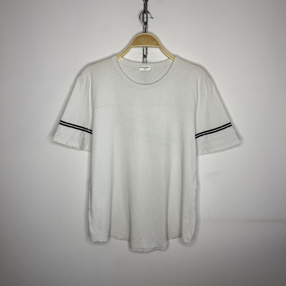Saint Laurent Paris Saint Laurent Paris logo tee shirt Size US S / EU 44-46 / 1 - 2 Thumbnail