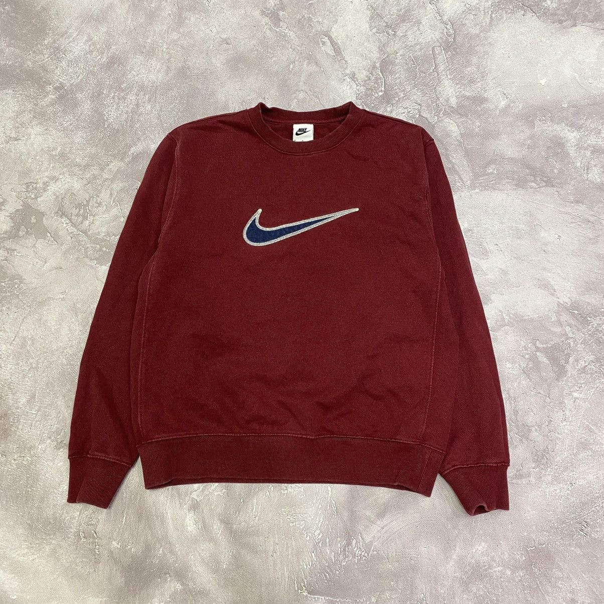 Nike × Vintage Vintage Nike Central Swoosh Retro Sweatshirt Size US S / EU 44-46 / 1 - 1 Thumbnail