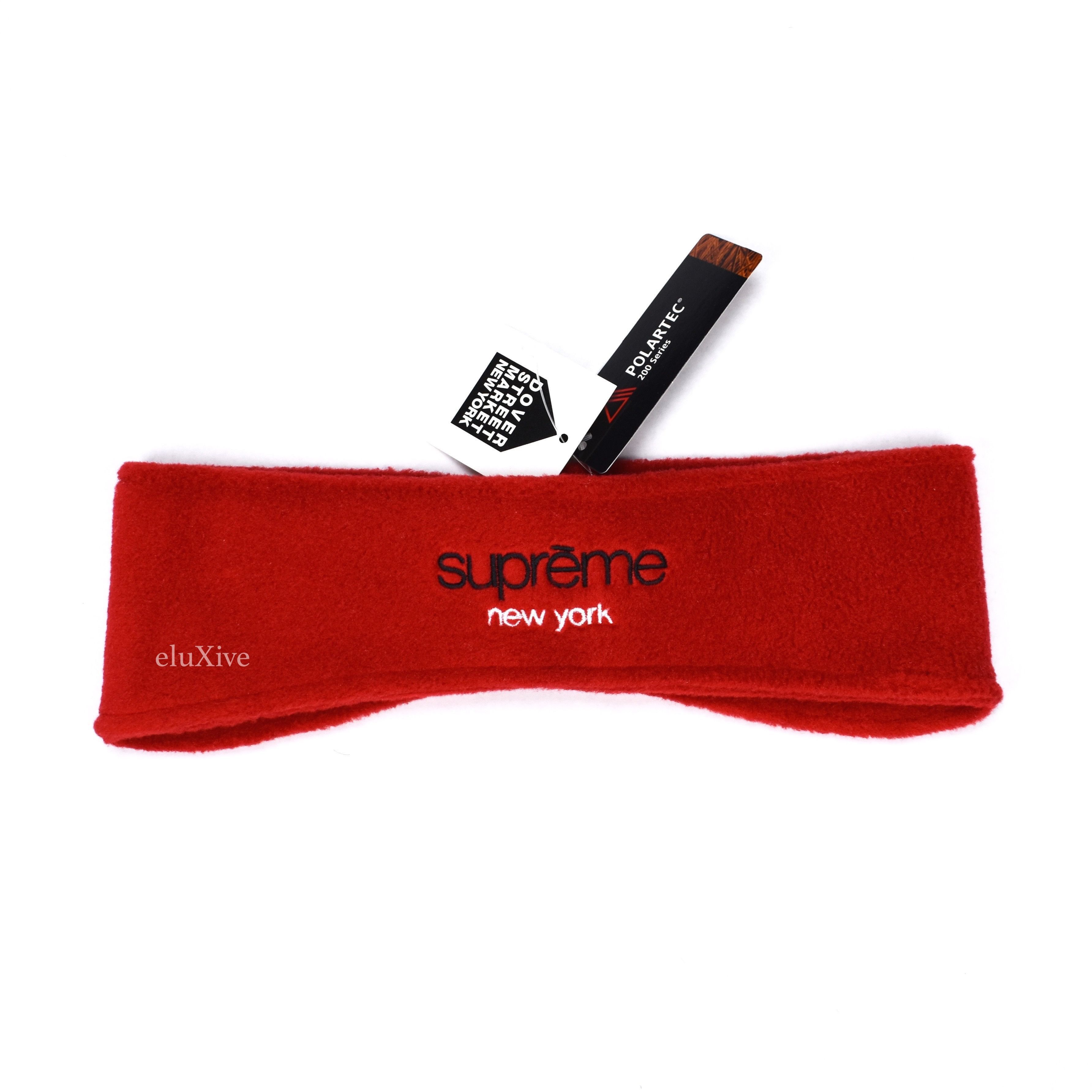 Supreme Supreme Classic Logo Polartec Headband Red DS Size ONE SIZE - 1 Preview