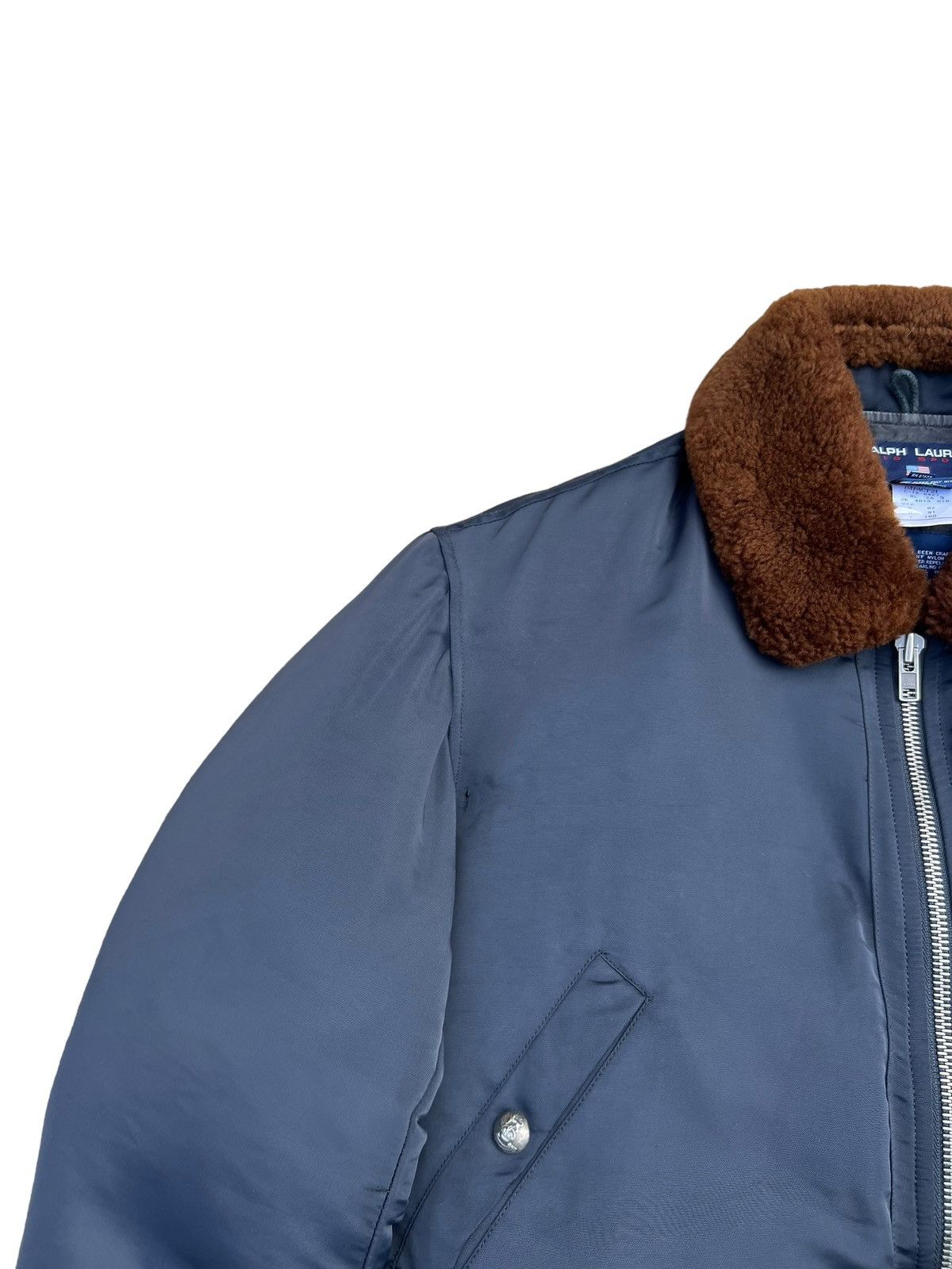 Vintage 90s RL Polo Sport Down Puffer Bomber Jacket