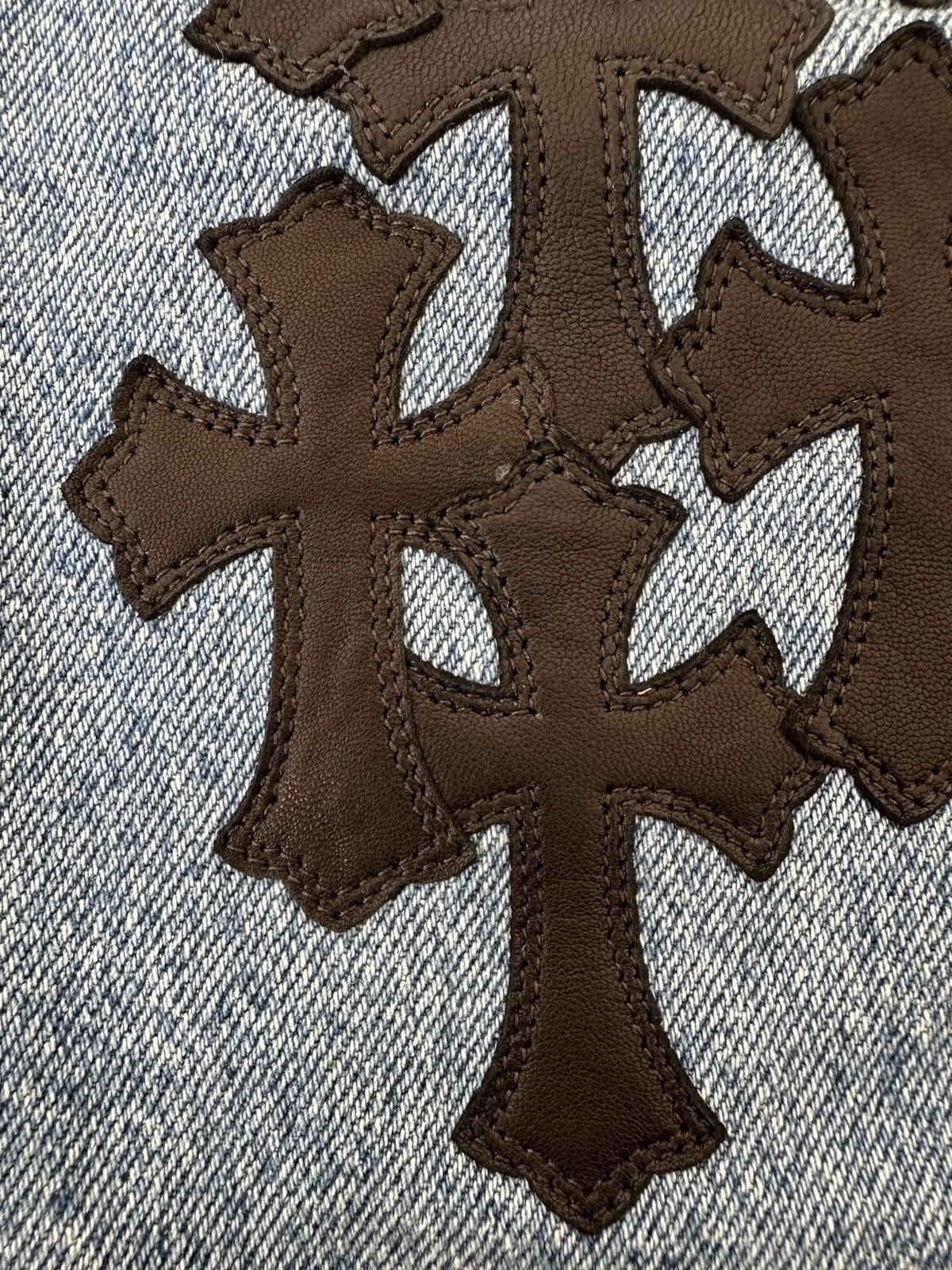 Chrome Hearts Chrome Hearts Levi's 505 Flooded Black Cross Patch Jeans Size US 36 / EU 52 - 4 Thumbnail