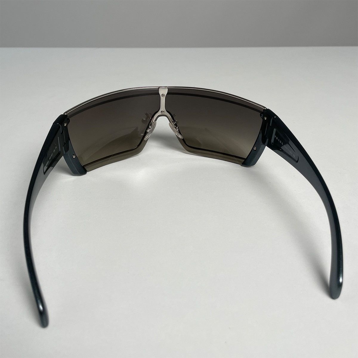 Prada PRADA 80’s Silver Mask Sunglasses Size ONE SIZE - 7 Thumbnail
