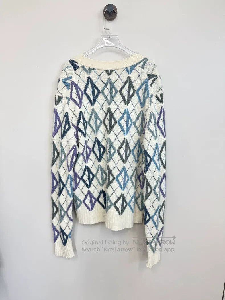 Dior Dior White CD diamond logo jacquard knitted cardigan jacke Size US L / EU 52-54 / 3 - 2 Thumbnail