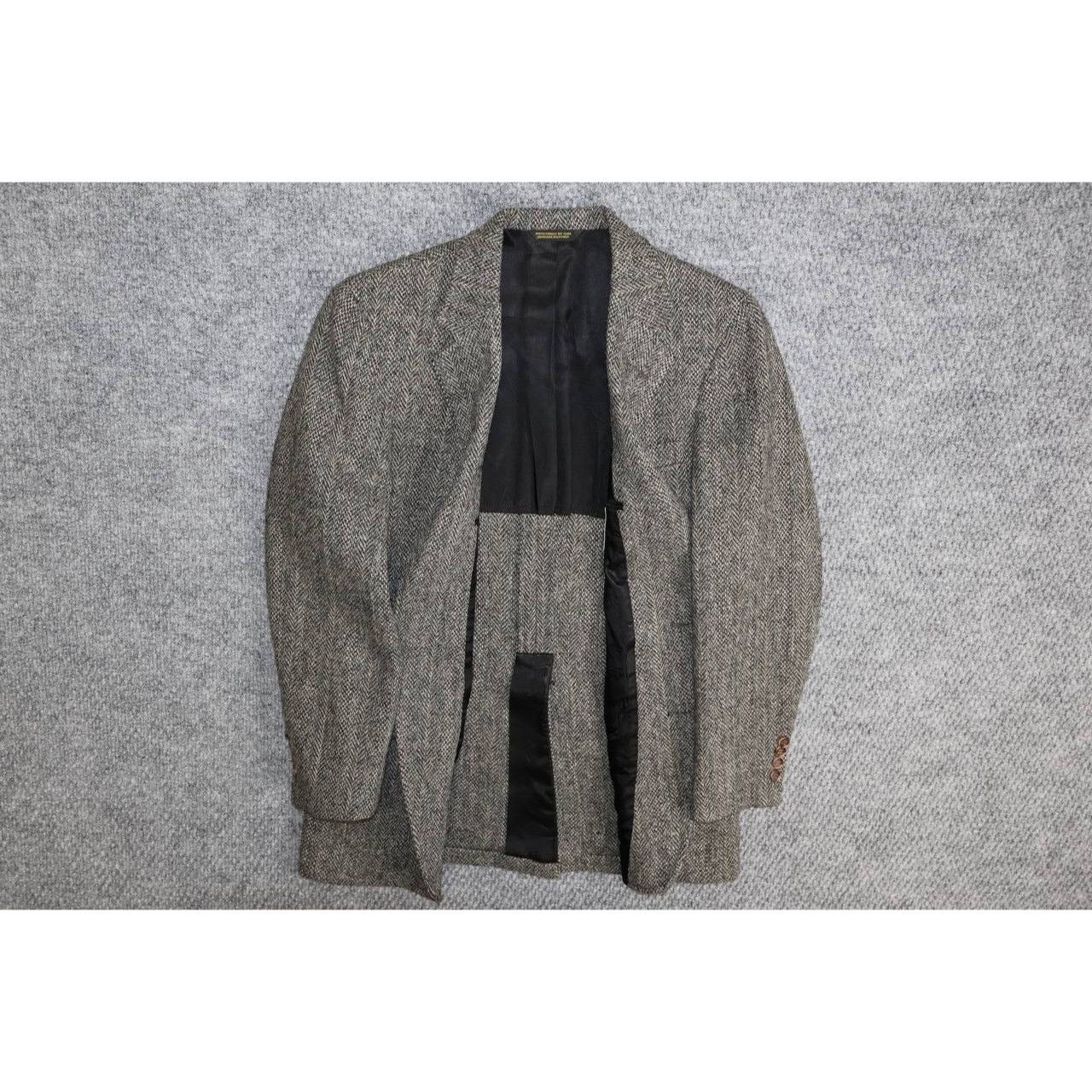 Harris Tweed Vintage HARRIS TWEED by Palm Beach Blazer Men's Gray Wool Size 36R - 4 Thumbnail