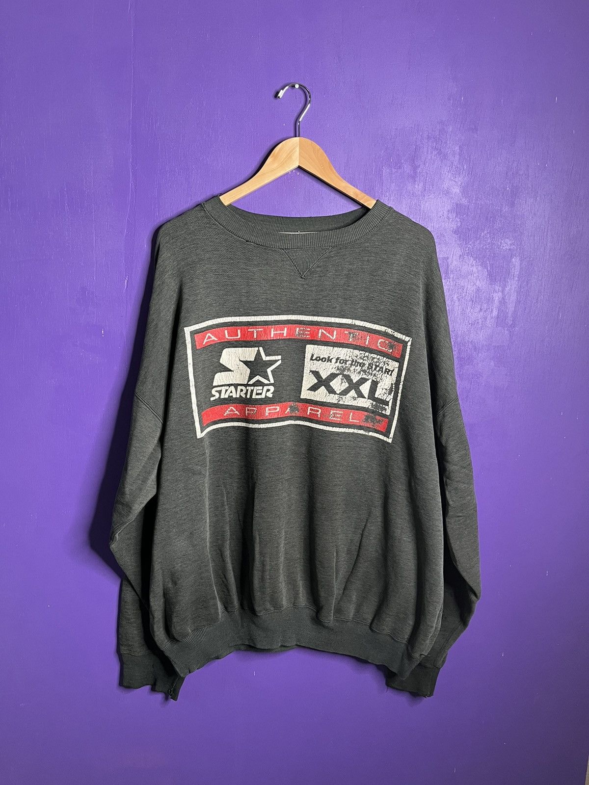 Starter × Vintage Vintage 90s Starter authentic apparel crewneck Size US XXL / EU 58 / 5 - 1 Thumbnail