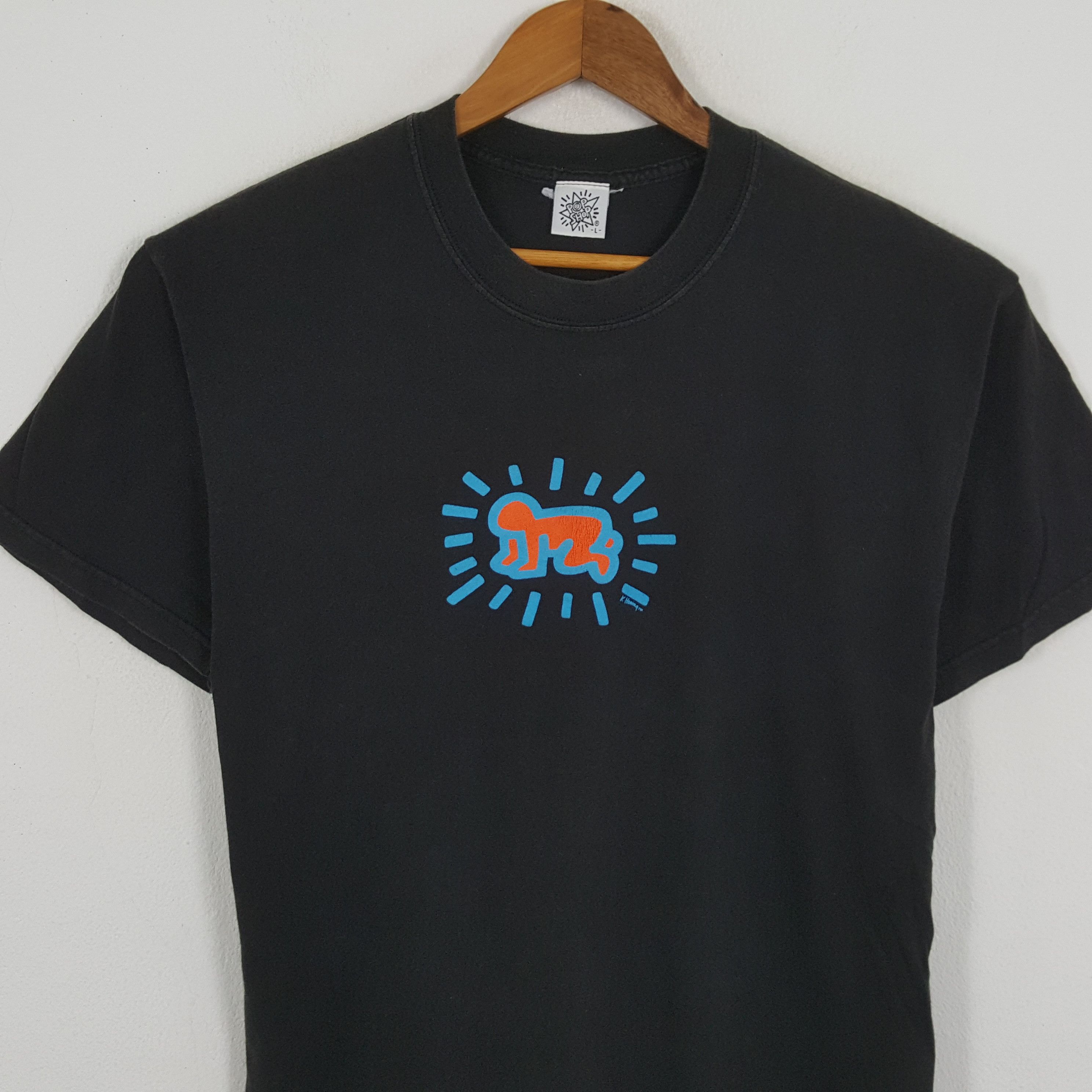 Keith Haring × Vintage Vintage KEITH HARING American Art Artist Promo T-Shirts Size US L / EU 52-54 / 3 - 2 Thumbnail