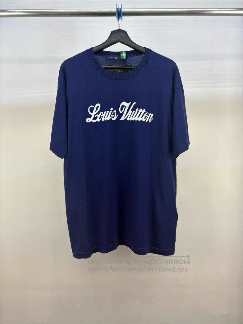 Louis Vuitton Louis Vuitton Blue and purple knitted short sleeve Size US S / EU 44-46 / 1 - 1 Thumbnail