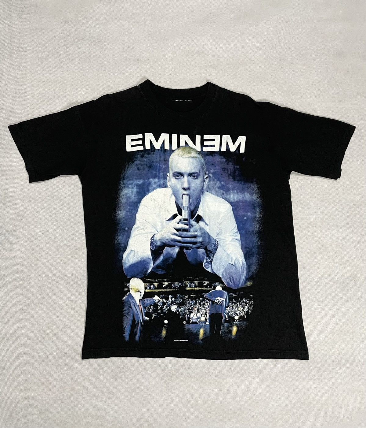 Eminem × Rap Tees × Vintage 💥Black Rare Vintage Eminem Encore 2004 T-shirt Rap Tee Y2k Size US L / EU 52-54 / 3 - 1 Thumbnail