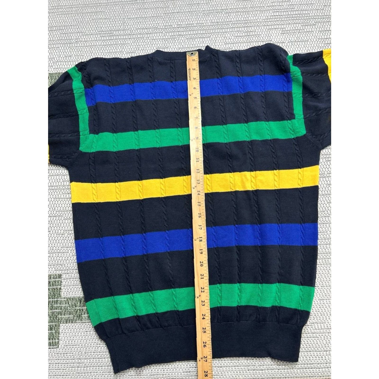 Tommy Hilfiger Tommy Hilfiger Golf Sweater Mens M Multicolor Striped Cable Knit Crew Neck Pullover Seasonal Outdoor Casual Athletic Size US M / EU 48-50 / 2 - 6 Thumbnail