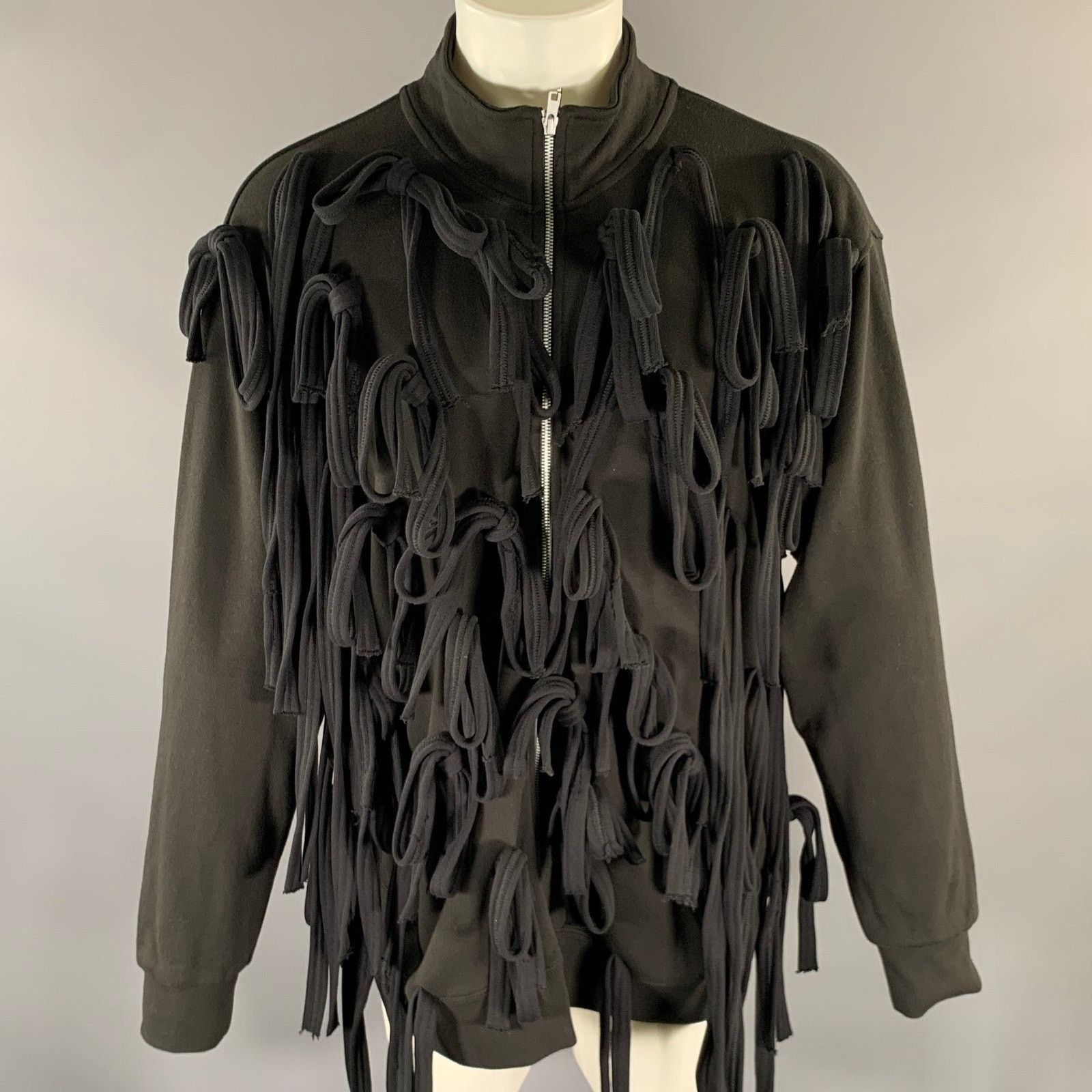Other REQUAL Size M Black Loop Tie Cotton Zip Up Jacket Size US M / EU 48-50 / 2 - 1 Thumbnail