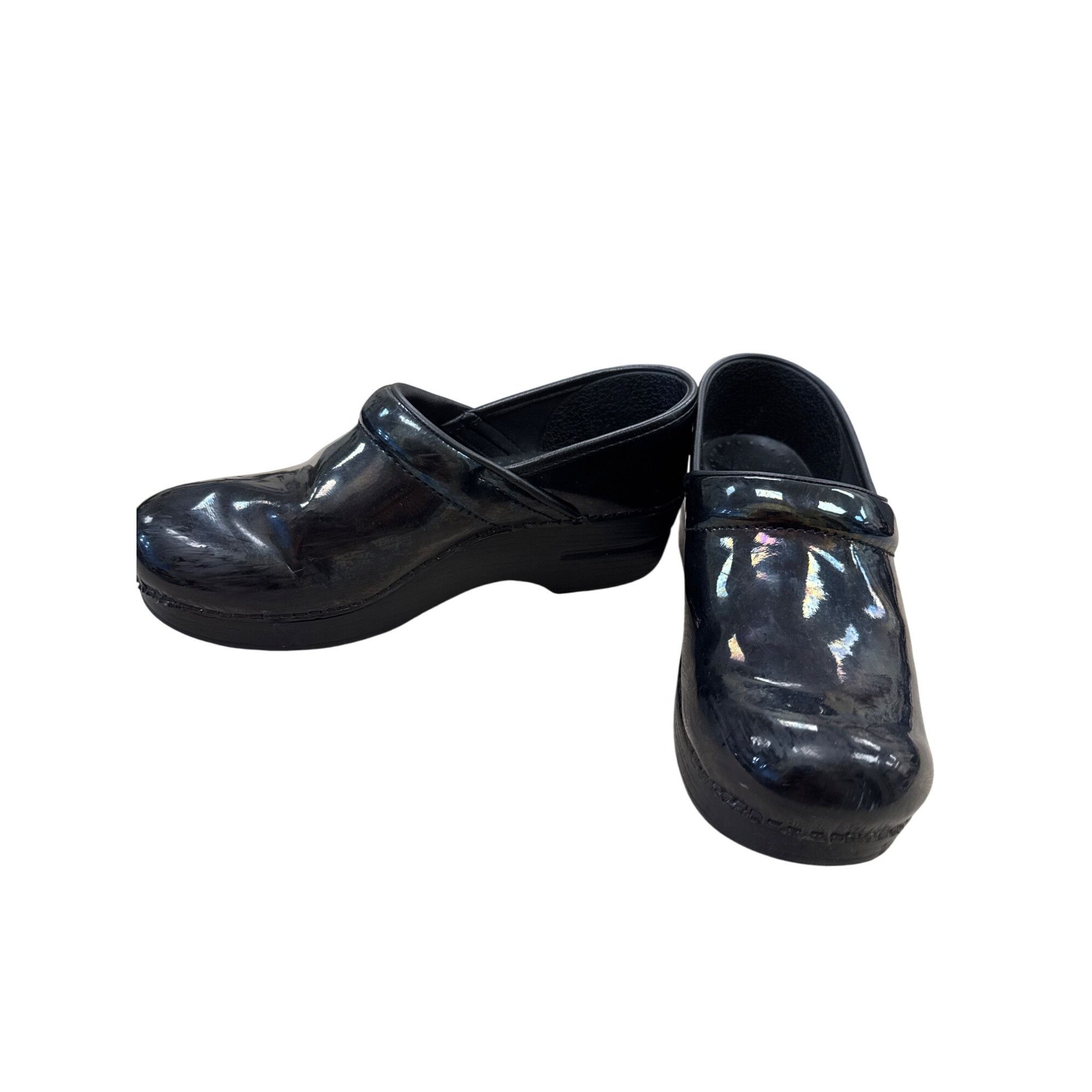 Dansko Dansko Womens Black Leather Clogs Shoes Size 8.5 SKU 7180 Size US 8.5 / IT 38.5 - 2 Thumbnail