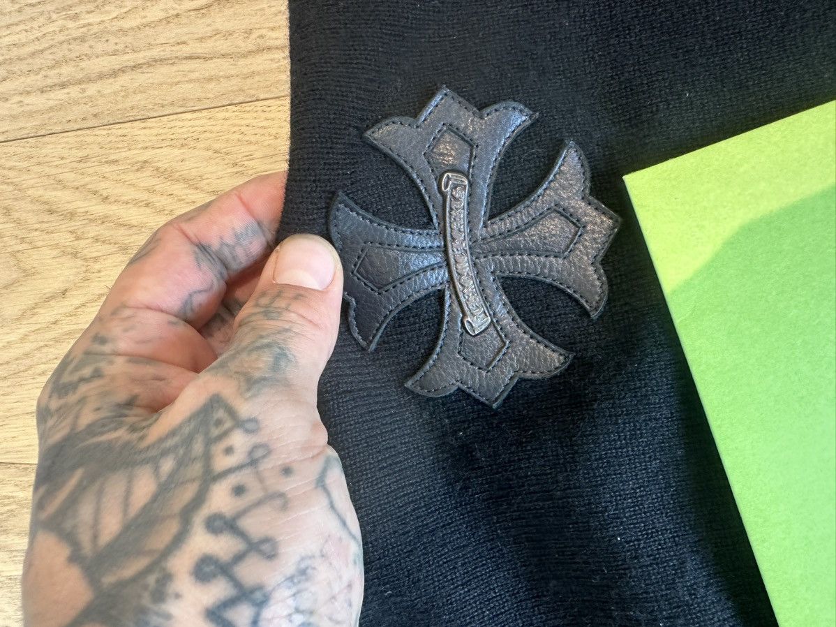 Chrome Hearts CHROME HEARTS THRASHED CASHMERE SWEATER CARDIGAN CROSS PATCH Size US M / EU 48-50 / 2 - 5 Thumbnail