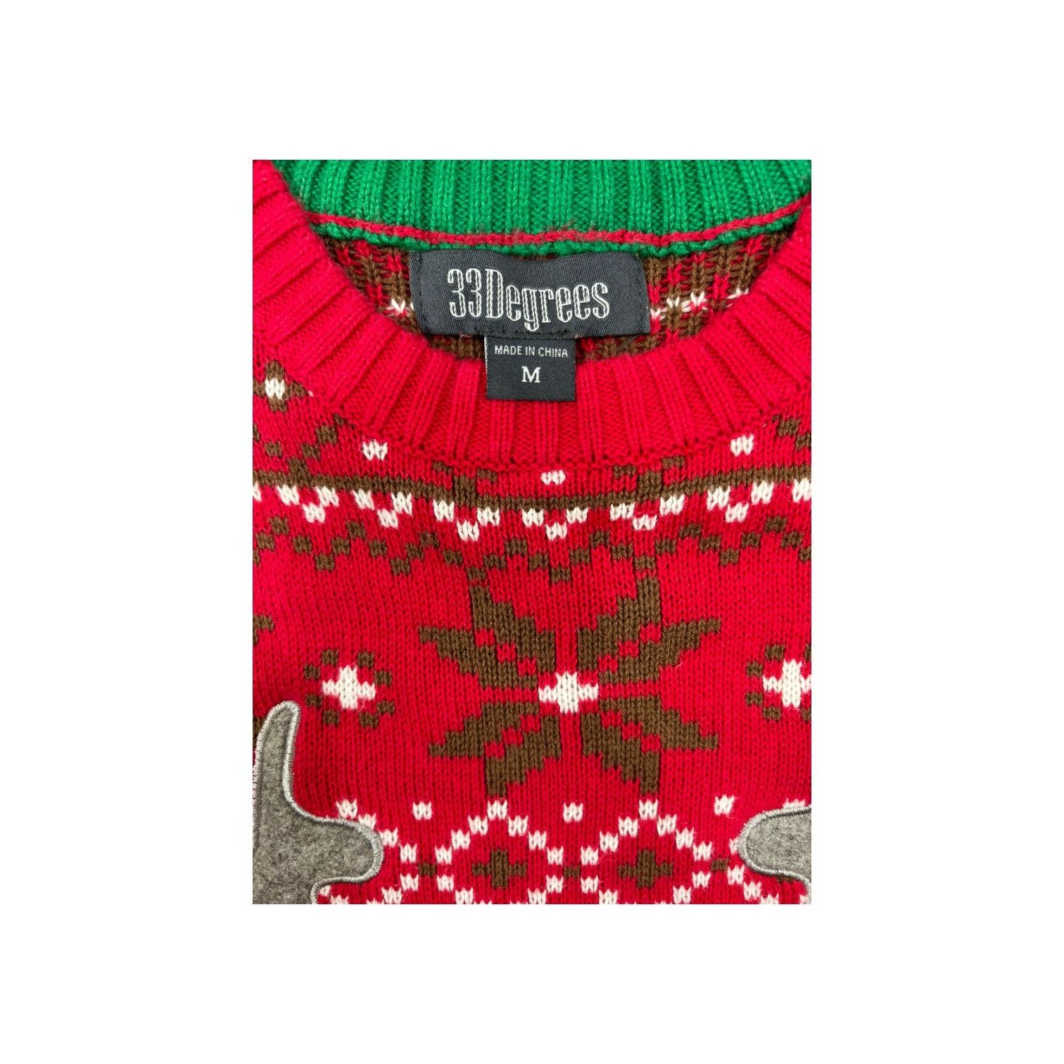 Other Ugly Holiday Christmas Sweater Women M Reindeer Red Cotton Size M / US 6-8 / IT 42-44 - 8 Thumbnail
